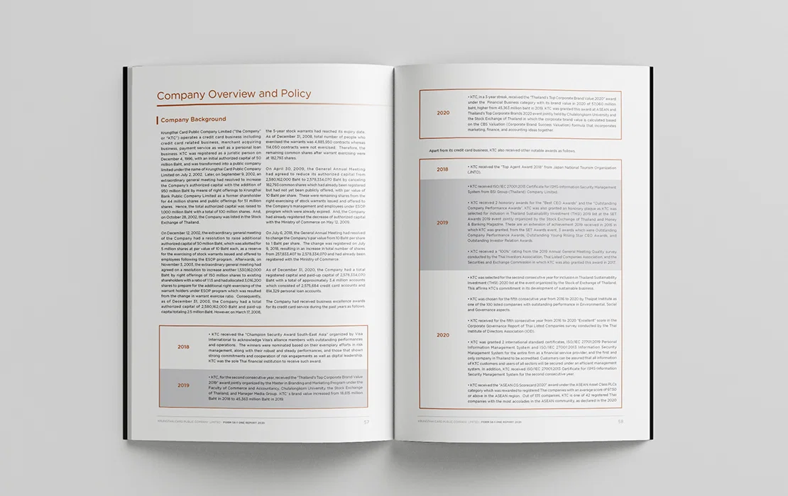 KTC Annual Report 2020 — Design by ARN Creative Studio